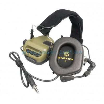 Тактичні навушники EArmor M32 MOD3 з мікрофоном green