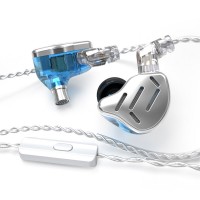 Навушники KZ ZAX з мікрофоном silver