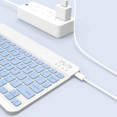Ультратонка Бездротова клавіатура та миша Bluetooth + 2.4 ГГц, двома мовами