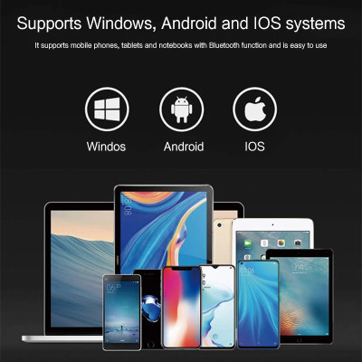 Клавіатура Bluetooth Портативна, складна з тачпадом для Android, Windows, iOS, RU/English