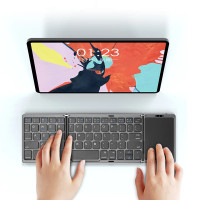 Клавіатура Bluetooth Портативна, складна з тачпадом для Android, Windows, iOS, RU/English