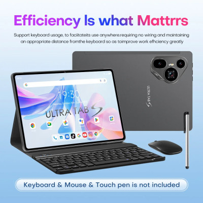 Новий Планшет ULTRA TAB 10-256GB S 12 Pro  /14 android / 10.4"дюймa / 2 сім карти / клавіатура, ведмедик, чохол, стілус