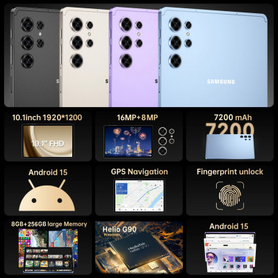 Планшет Tab Ective pro 8-128GB / 15 android / 10.6 дюйм / DDR 5 / 2-sim / 10 ядер