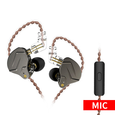 Наушники KZ ZSN Pro с микрофоном gray