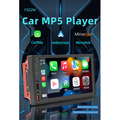 Универсальная авто магнитола Pioneer, Android 14, 2Din экран 7" 2+32Gb + пульт