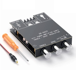 Підсилювач звуку Fosi Audio ZK502T black. Bluetooth 5.0, AUX, 2x50W, TPA3116D2 Підсилювач звуку Fosi Audio ZK502T black. Bluetooth 5.0, AUX, 2x50W, TPA3116D2