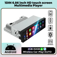 Автомагнитола сенсорная carplay Android 13, Bluetooth, Wi-Fi, GPS с пультом