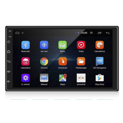 Магнитола для авто 2DIN  Android 14, Wi-Fi, Bluetooth, 2-32GB, GPS-навигация, ARM Cortex A7