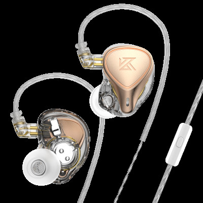 Наушники KZ ZEX Pro с микрофоном gold