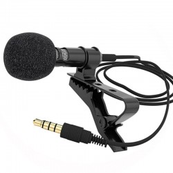 Мікрофон петличний VOXLINK 3м з прямим штекером black